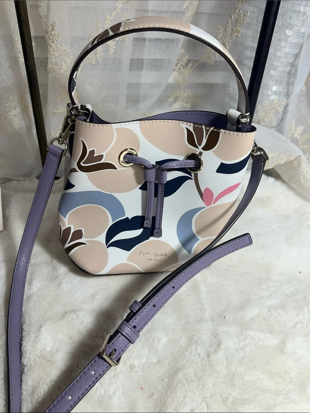 Kate spade New York Eva Small Bucket Bag in the Nouveau Bloom' print,